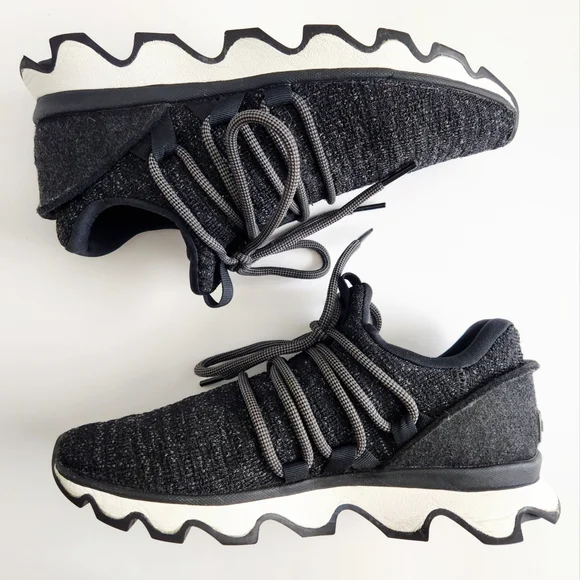 Sorel Kinetic Lace Sneakers, Cool Modern Streetwear, Black & White Size 7.5 - Picture 7 of 16